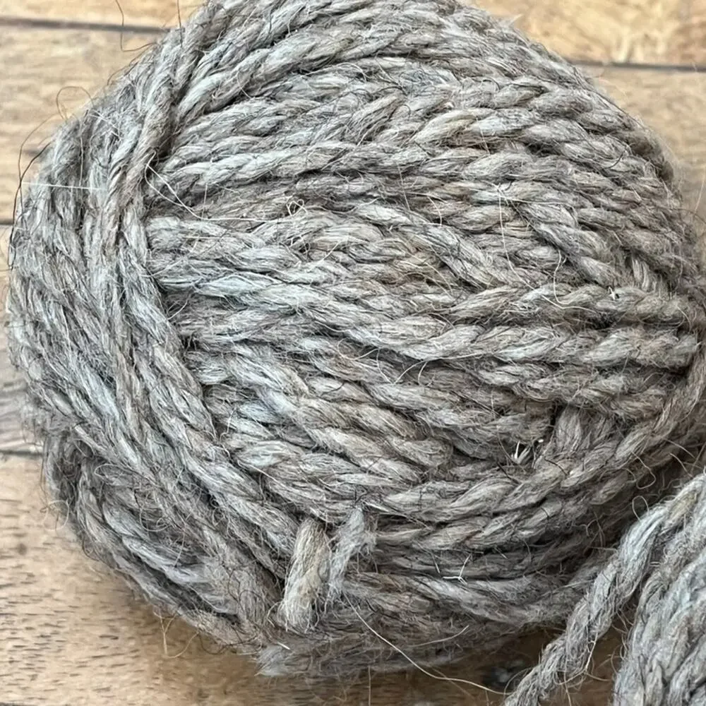 Natural 2 Ply Wool Yarn Ball Handspun Handmade 300 Grams